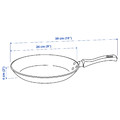 TAGGHAJ Frying pan, non-stick coating black, 24 cm