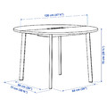 MITTZON Conference table, round/white, 120x75 cm