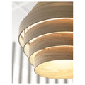 DYKARKLOCKA / HEMMA Pendant lamp, white stained oak veneer/white, 40 cm