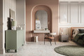 Cabinet Sonatia II 150 cm, with 2 internal drawers, olive