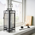 BERGGRAN Lantern for pillar candle, in/outdoor anthracite, 34 cm