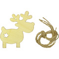 Christmas Wooden Decoration Reindeer 8pcs