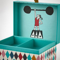 BUSENKEL Jewellery box with compartments, harlequin pattern/multicolour