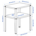 KNARREVIK Bedside table, bright yellow, 42x34 cm