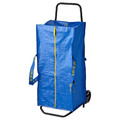 RULLEBÖR / FRAKTA Trolley with trunk, black/blue