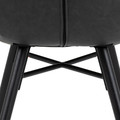 Chair Batilda, faux leather, black