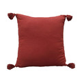 GoodHome Cushion Tassels 45 x 45 cm, terracotta