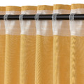 VÄXELBRUK Curtains, 1 pair, yellow, 140x300 cm