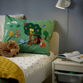 BRUMMIG Duvet cover and pillowcase, forest animal pattern/multicolour, 150x200/50x60 cm