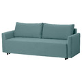 BRISSUND 3-seat sofa-bed, Hakebo light turquoise