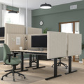 MITTZON Desk sit/stand, electric birch veneer/black, 160x80 cm