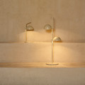 SOMMARLÅNKE LED decorative table lamp, beige/battery-operated outdoor, 45 cm