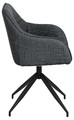 Upholstered Swivel Chair Brenda, dark grey