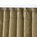 LÖNNSTÄVMAL Block-out curtains, 1 pair, light olive-green, 145x300 cm