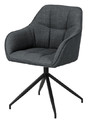 Upholstered Swivel Chair Brenda, dark grey