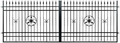 Double Swing Gate 400 x 150 cm, galvanized, black