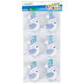 Wooden Clips Winter Birds 6pcs, assorted