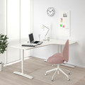 BEKANT Corner desk-right, white, 160x110 cm