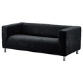 KLIPPAN Cover for 2-seat sofa, Vansbro black