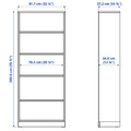 TONSTAD Bookcase, oak veneer, 82x37x201 cm