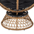 Outdoor Armchair Cancun, swivel, black, natural