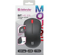 Defender Optical Wireless Mouse Silent Click Bit MB-205 RF 1200DPI 3P, black