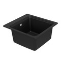 GoodHome Composite Quartz 1 Bowl Kitchen Sink Romesco, black