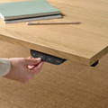 MITTZON Desk sit/stand, electric oak veneer/black, 140x80 cm