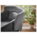 BINGSTA Armchair, Vissle dark grey, Kabusa dark grey