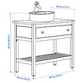 HEMNES / TÖRNVIKEN Open wsh-stnd w drw/wash-basin/tap, white, 82x48x90 cm