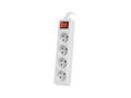 Lanberg Power Strip 4xFR, with circut breaker, full CU, 1.5m, white