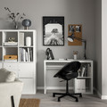 KALLAX / ELDBERGET Desk and chair, white/dark grey black