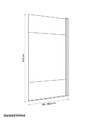 GoodHome Bath Screen 1-Panel Calera 140 x 85 cm, white/pattern