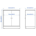 TONSTAD Cabinet with doors, oak veneer, 82x47x90 cm