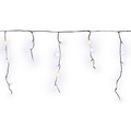 Christmas Curtain Lights In-/Outdoor 200 LED 9.6m, icicles, warm white/cool white mix