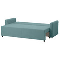 BRISSUND 3-seat sofa-bed, Hakebo light turquoise