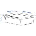 KACKLA Extendable box, white, 25-38x19 cm