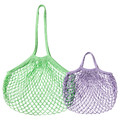 TABBERAS Net bag, set of 2, green/lilac