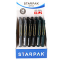 Starpak Office Gel Pen Clip 36pcs, black