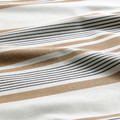 LAPPDUNÖRT Pillowcase, white/brown/striped, 50x60 cm