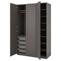 PAX / BERGSBO Wardrobe, dark grey/dark grey, 150x60x236 cm