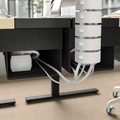 MITTZON Desk, birch veneer/black, 120x80 cm