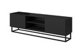 TV Cabinet Loftia Mini, metal base, black/matt black