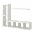 KALLAX / LACK Storage combination with shelf, white, 189x39x147 cm