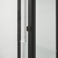 BLÅLIDEN Glass-door cabinet, black, 35x32x151 cm