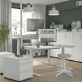 MITTZON Desk sit/stand, electric white, 140x80 cm