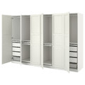 PAX / TYSSEDAL Wardrobe combination, white/white, 300x60x201 cm