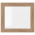 OXBERG Glass door, oak effect, 40x35 cm