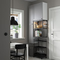 ENHET Storage combination, anthracite/grey frame, 90x32x180 cm