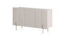 Cabinet Malmi 150 cm, cashmere, crema bianca, gold legs